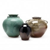 NC POTTERY, THREE POTTERY VASE