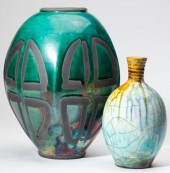 NC Pottery Two Joe Winter Raku