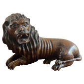 NEAPOLITAN CARVED LION, 18TH C