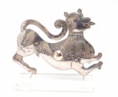NEAR EASTERN SILVER LION FIGUR