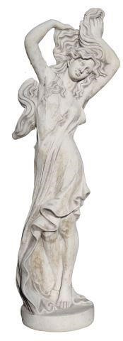 NEAR LIFE-SIZE CAST STONE GARDEN
