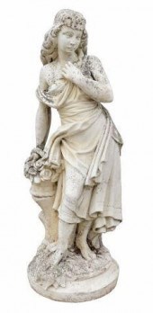 NEAR-LIFE SIZE CAST STONE GARD