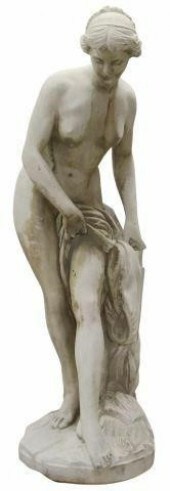 NEAR LIFE-SIZE CAST STONE GARD