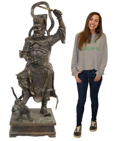 NEAR LIFE-SIZE CHINESE BRONZE