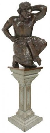 NEAR LIFE-SIZE ITALIAN CARVED