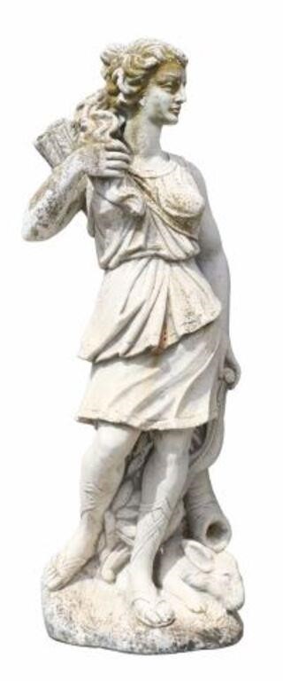 NEAR LIFE-SIZE ITALIAN CAST STONE