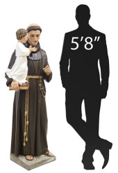 NEAR LIFE-SIZE RELIGIOUS FIGUR