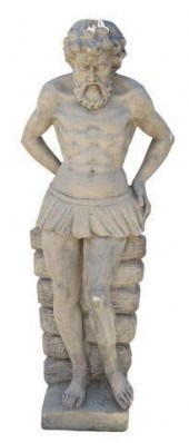 NEAR LIFE-SIZED CAST STONE FIG