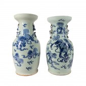 NEAR PAIR CHINESE BLUE & WHITE