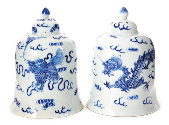 Near pair Chinese blue-and-white