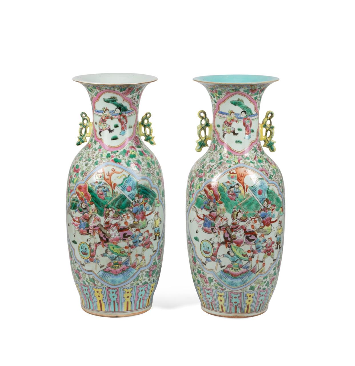 NEAR PAIR CHINESE FAMILLE ROSE