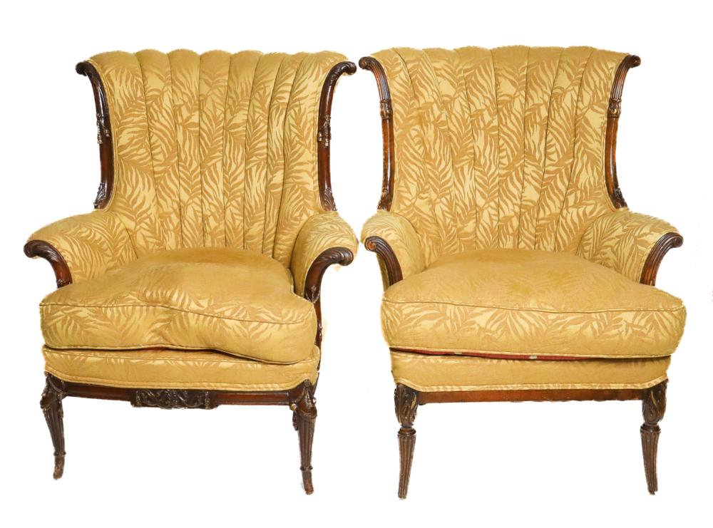 NEAR PAIR, CUSTOM UPHOLSTERED