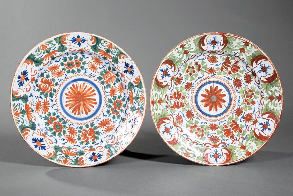 NEAR PAIR DUTCH DELFT POLYCHROME