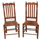 NEAR-PAIR OF BANISTER-BACK CHA