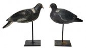 NEAR PAIR OF CARVED AND PAINTE