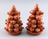 NEAR-PAIR OF CHINESE CORAL GLA