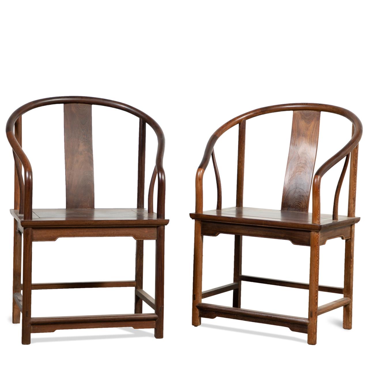 NEAR PAIR OF CHINESE HARDWOOD