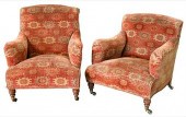 NEAR PAIR OF CUSTOM CLUB CHAIR