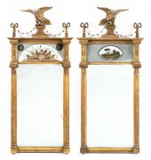 NEAR-PAIR OF FEDERAL GILT MIRR