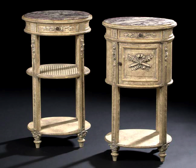 Near-Pair of French Carved and
