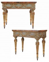 NEAR-PAIR OF ITALIAN POLYCHROM