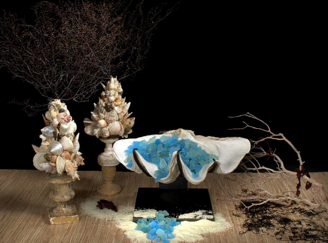Near-Pair of Italian Seashell and