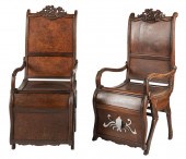 NEAR-PAIR OF ITALIAN WALNUT RE