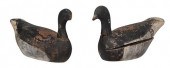 NEAR PAIR OF LARGE PAINTED DUC