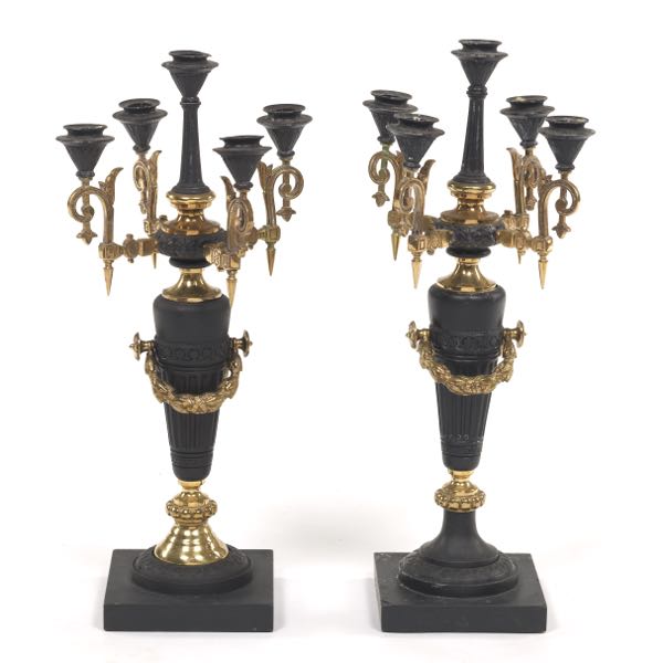 NEAR PAIR OF NEOCLASSICAL BRASS,