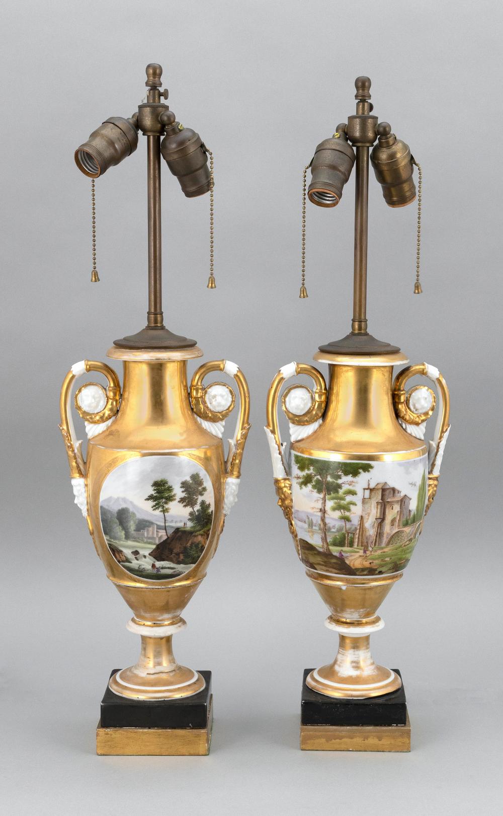 NEAR-PAIR OF PARIS PORCELAIN