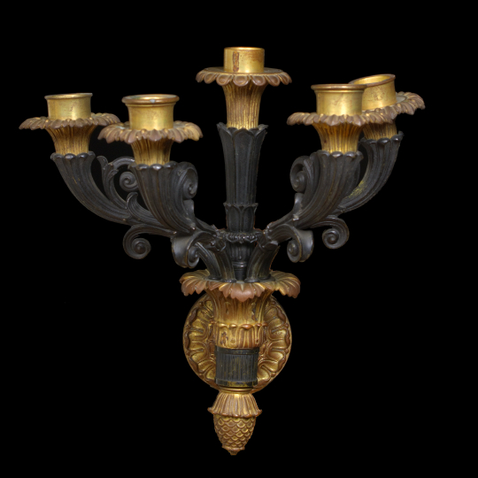 Near-Pair of Restauration Patinated