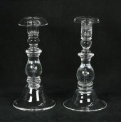 NEAR PAIR OF STEUBEN TEARDROP