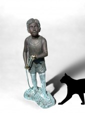 NEARLY LIFESIZE FIGURAL BRONZE