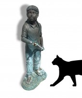 NEARLY LIFESIZE FIGURAL BRONZE