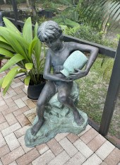 NEARLY LIFESIZE PATINATED BRON