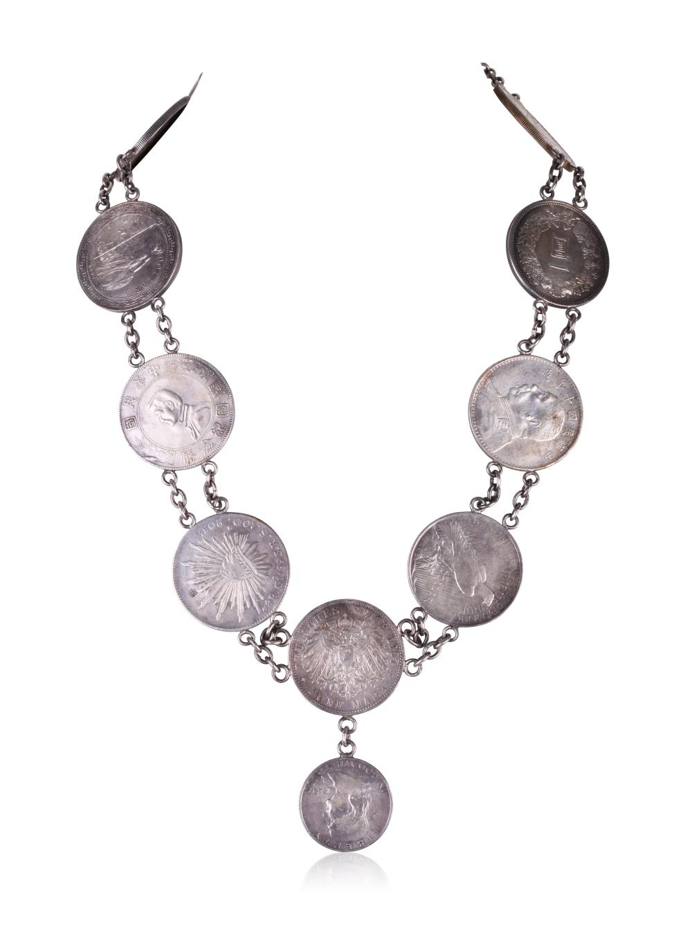 NECKLACE OF SILVER DOLLARS,