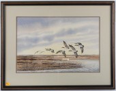 NED EWELL. GEESE IN FLIGHT, WA