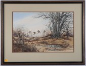 NED EWELL. GROUSE IN FLIGHT, W