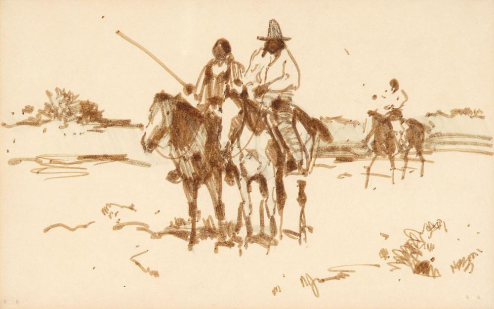 NED JACOB, UNTITLED (THREE RIDERS
