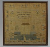 NEEDLE POINT SAMPLER C. 1811 l