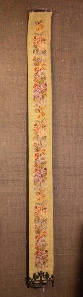 NEEDLEPOINT BELL PULL WITH BRA