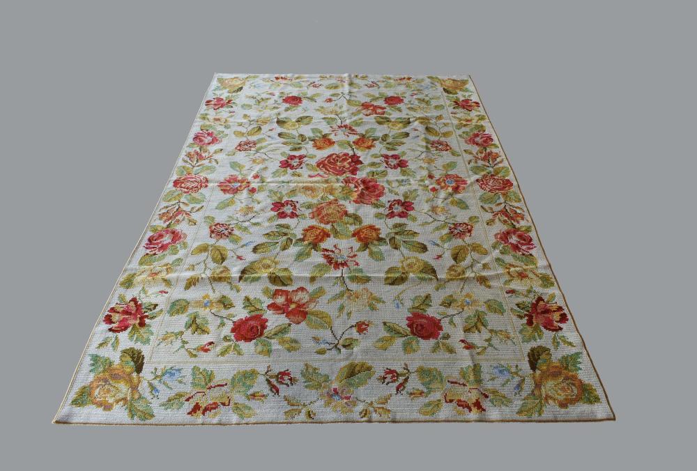 NEEDLEPOINT CARPETThe cream