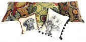 NEEDLEPOINT PILLOWS, FIVE PIEC