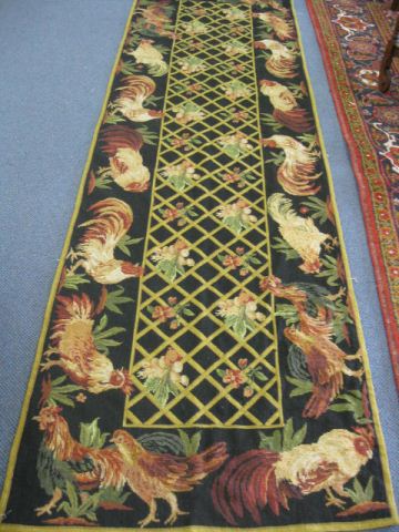 Needlepoint Runner chickens