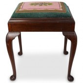 NEEDLEPOINT STOOLDESCRIPTION: