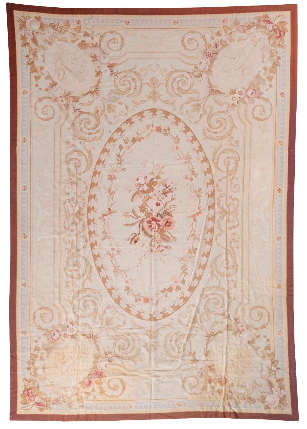 NEEDLEPOINT TAPESTRY/CARPET: 9’9” X