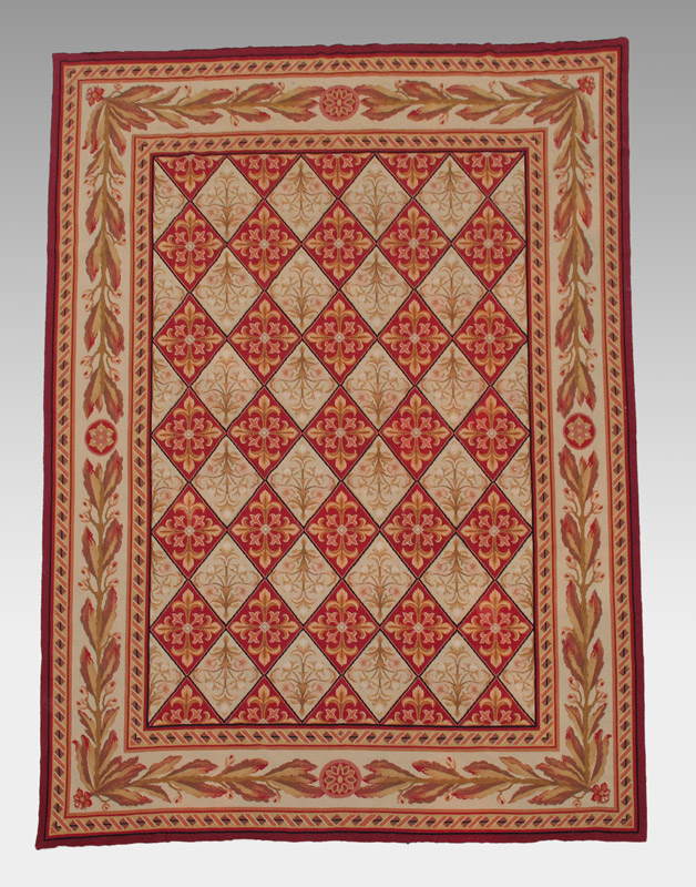 NEEDLEPOINT WOOL RUG POSSIBLY