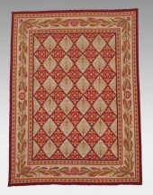 NEEDLEPOINT WOOL RUG POSSIBLY