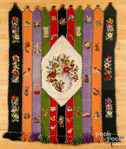 NEEDLEWORK AND EMBROIDERED THROW