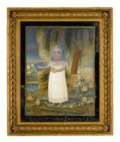 Needlework mourning picture